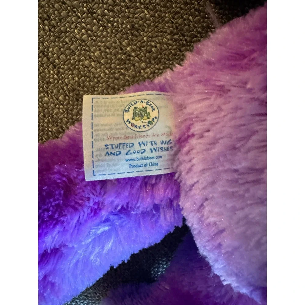 Build a Bear  kitty‎ Purple Tie Dye Peace Sign Stuffed Animal Plush Toy